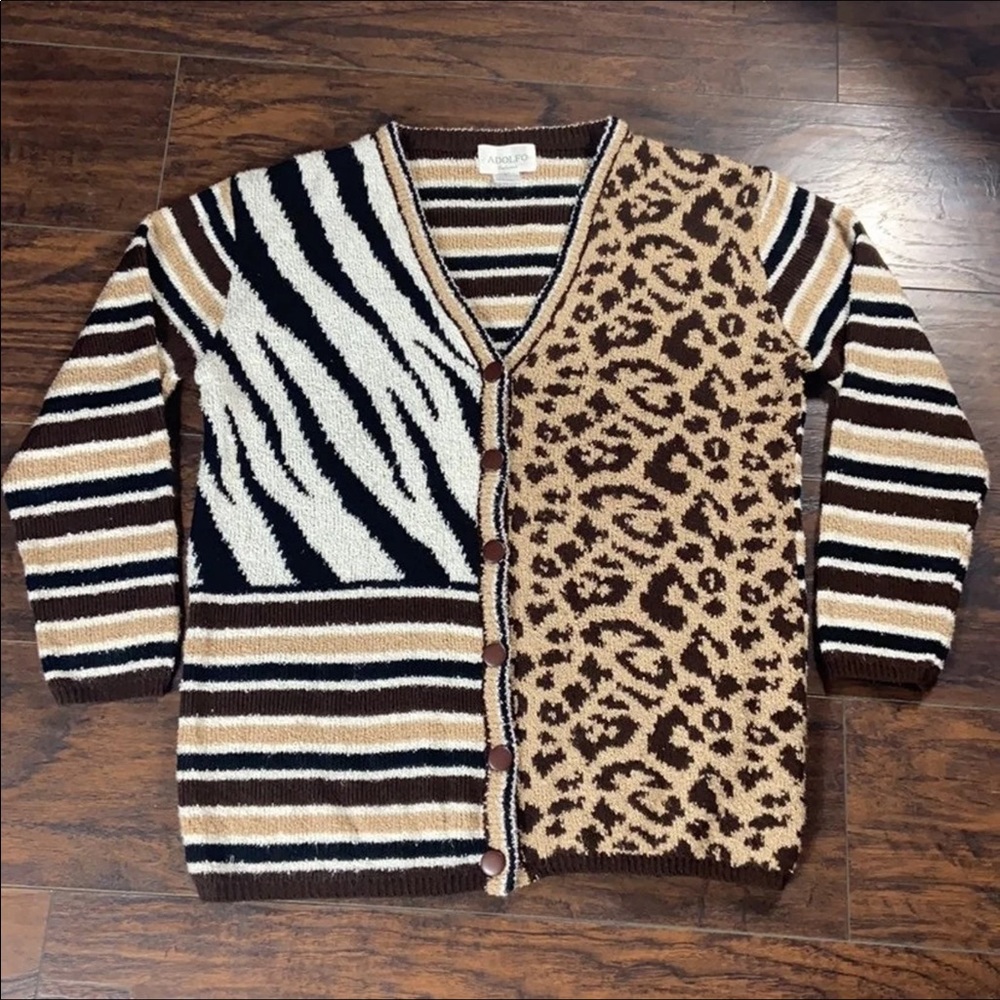 Vintage animal print Cardigan